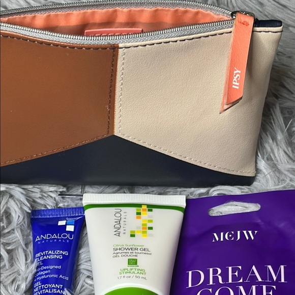 ANDALOU NATURALS FACE & Body & MCJW DreamTrue w/Ipsy TriColor Block Zipped Pouch - Picture 14 of 14